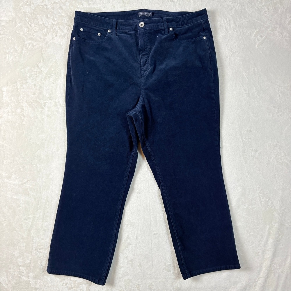 Vineyard Vines Corduroy Pants Womens 35 Navy Blue Excellent Straight Leg Stretch